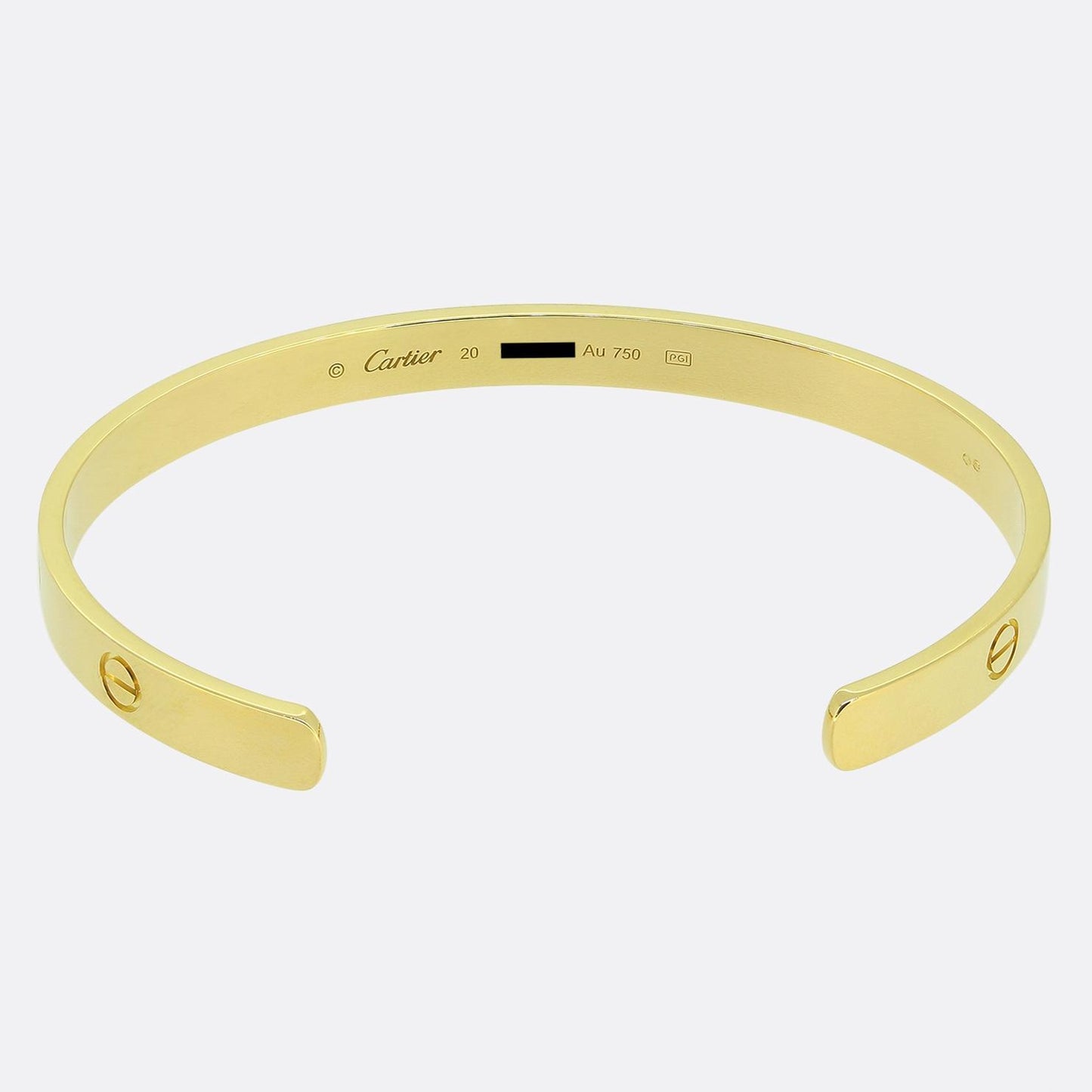 Cartier LOVE Cuff Bangle Size 20