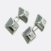 Vintage Hematite and Diamond Cufflinks