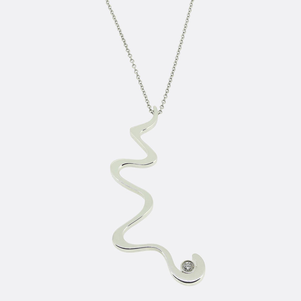 Tiffany & Co. Frank Gehry Diamond Pendant Necklace