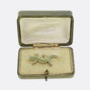 Vintage Demantoid Garnet and Diamond Lizard Brooch