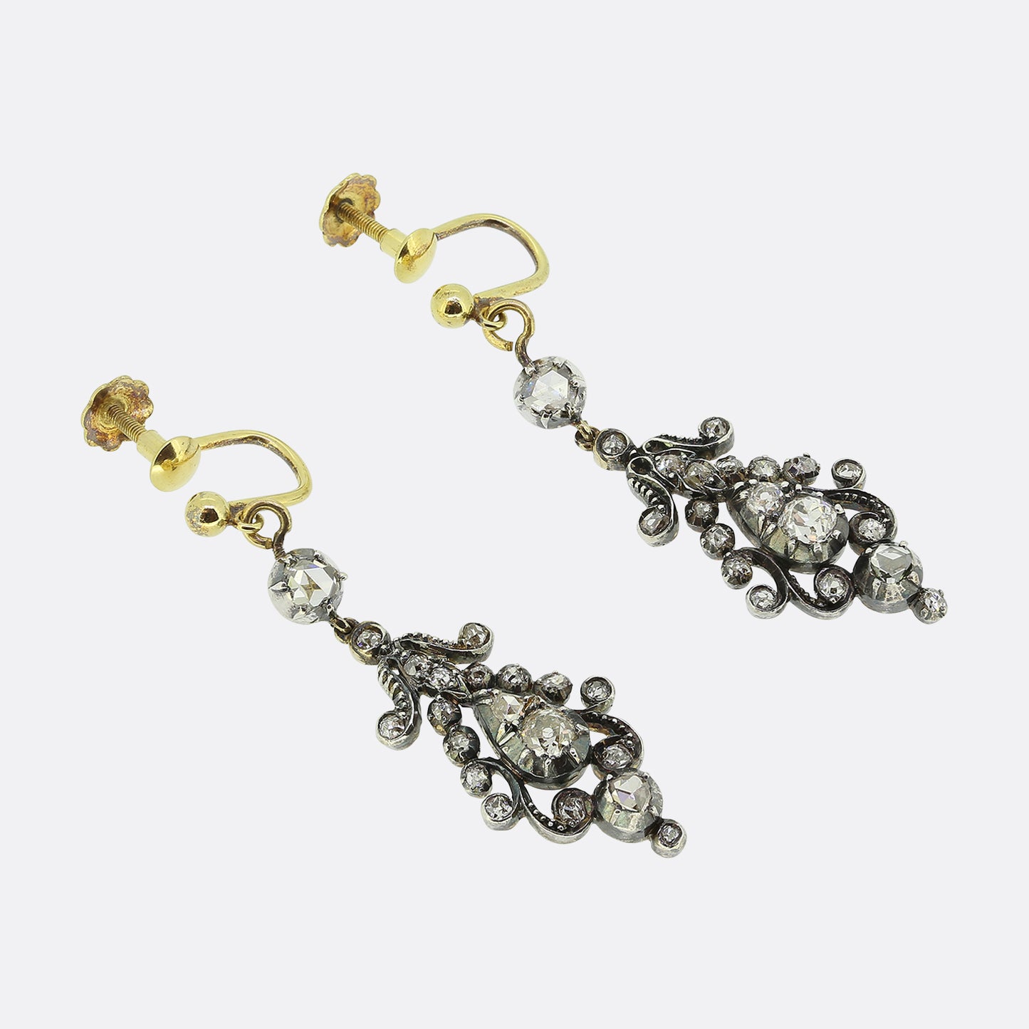 Victorian Diamond Drop Earring
