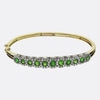 Victoirian Demantoid Garnet and Diamond Bangle