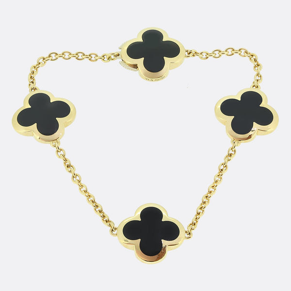 Van Cleef & Arpels Pure Alhambra Onyx Bracelet