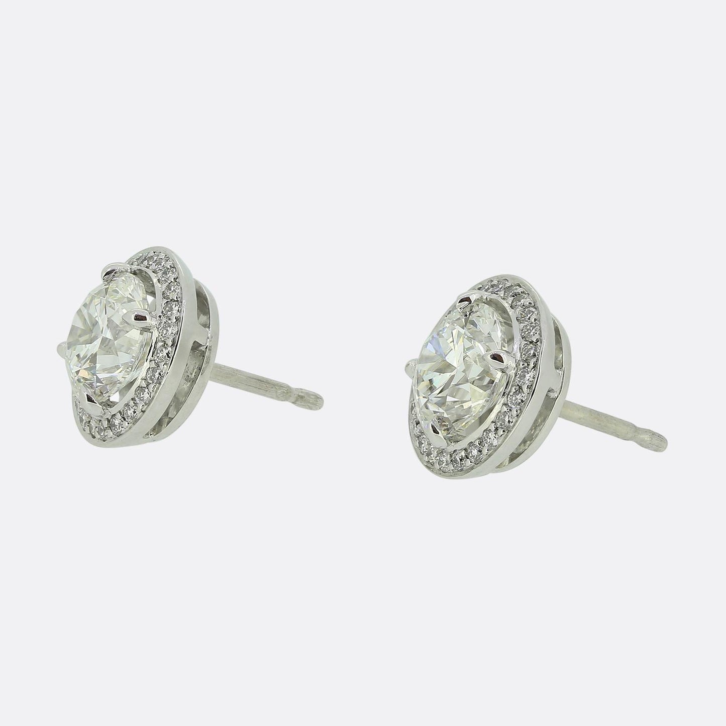 Boodles 3.02 Carat Diamond Cluster Stud Earrings