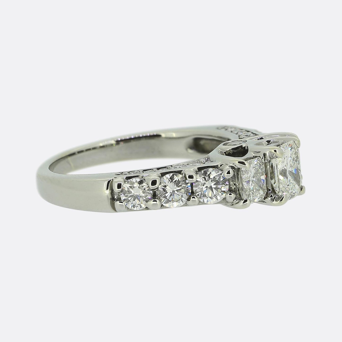 1.70 Carat Radiant Cut Diamond Engagement Ring