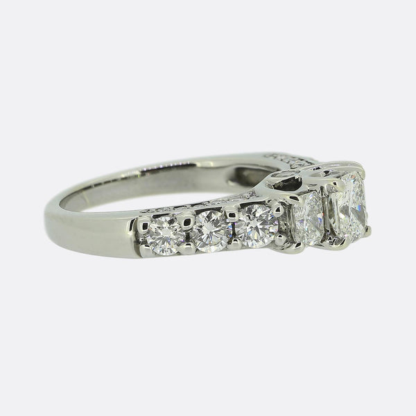 1.70 Carat Radiant Cut Diamond Engagement Ring