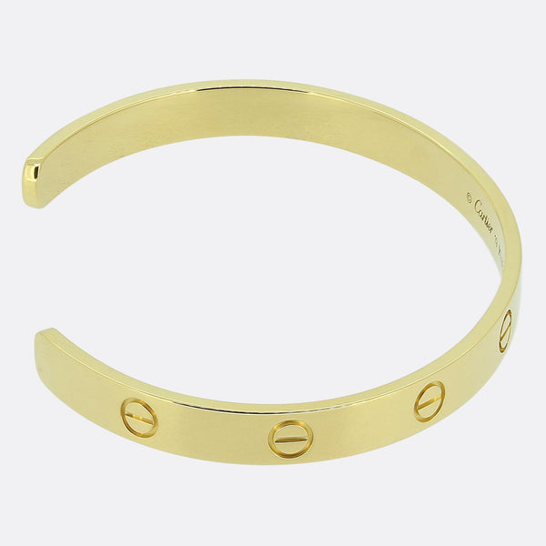 Cartier LOVE Cuff Bangle Size 19