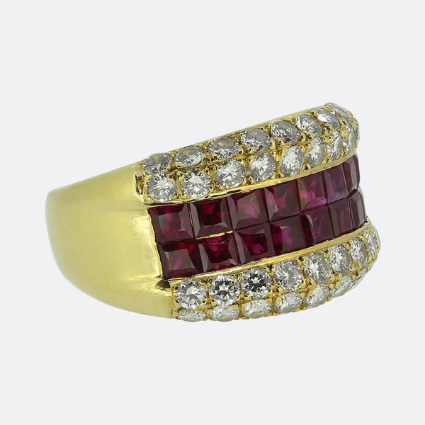 Vintage Ruby and Diamond Ring