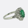 Vintage Emerald and Diamond Cluster Ring