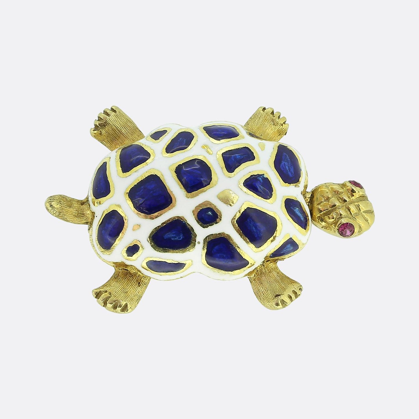 Tiffany & Co. Ruby and Enamel Tortoise Brooch