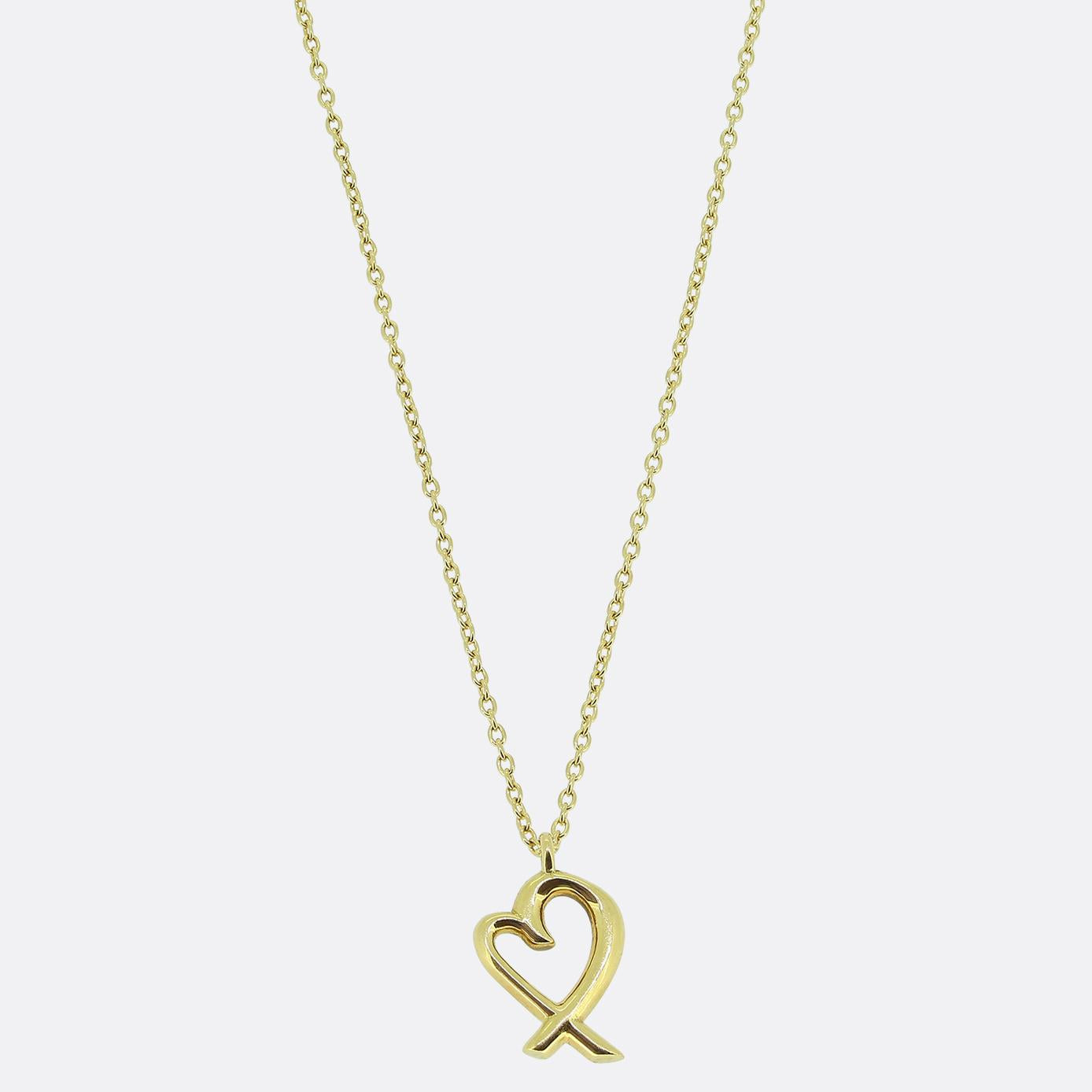 Tiffany & Co. Paloma Picasso Open Heart Pendant Necklace