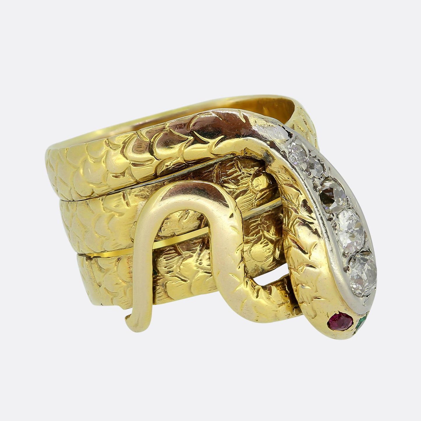 Victorian Diamond Snake Ring