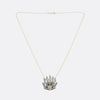 Victorian Diamond Cluster Pendant Necklace