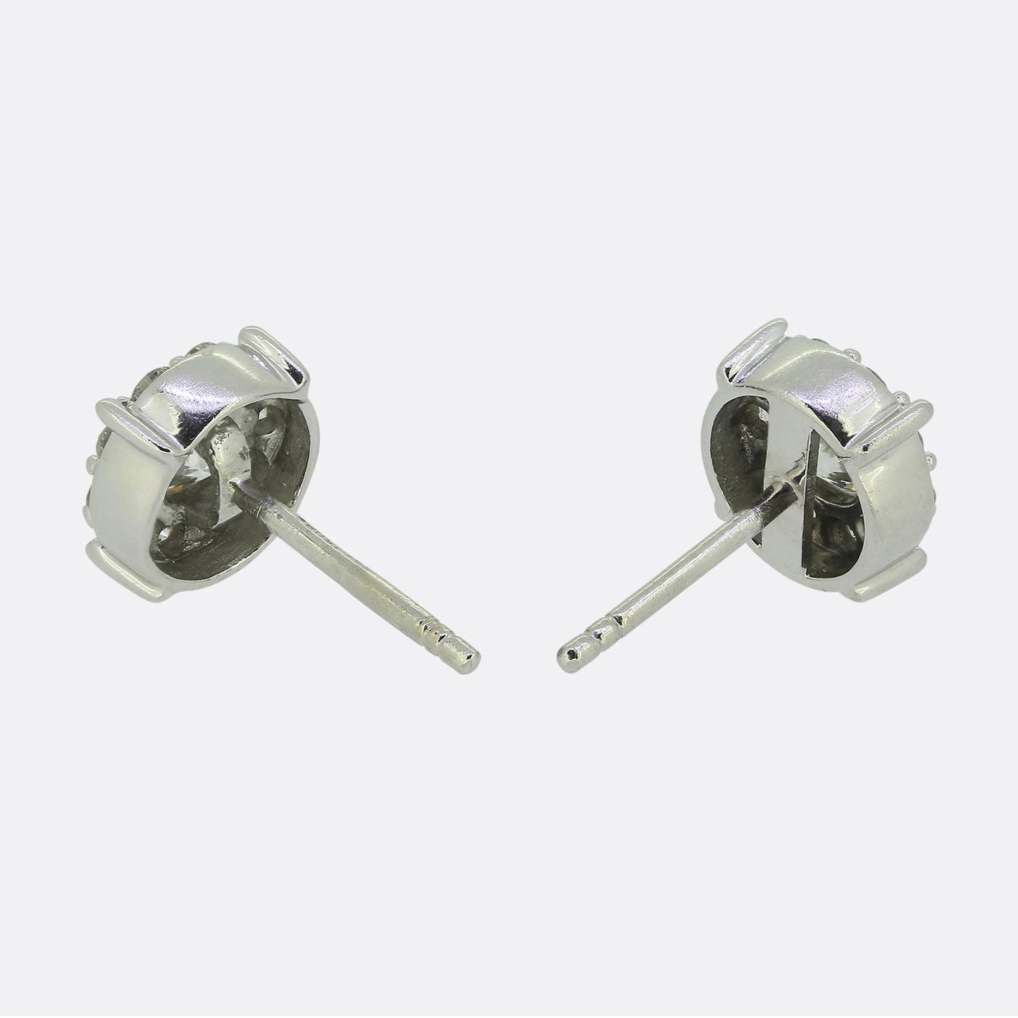 0.80 Carat Diamond Cluster Earrings