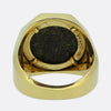 Vesco Vintage Constantine Bronze Coin Signet Ring