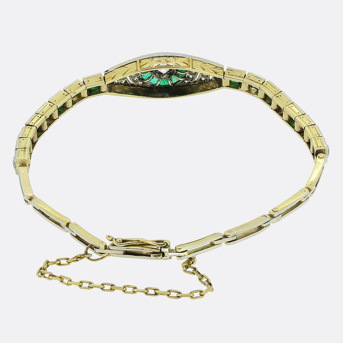 Art Deco Emerald and Diamond Bracelet