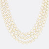 Vintage Cultured Pearl Necklace and Muli Gemstone Clasp
