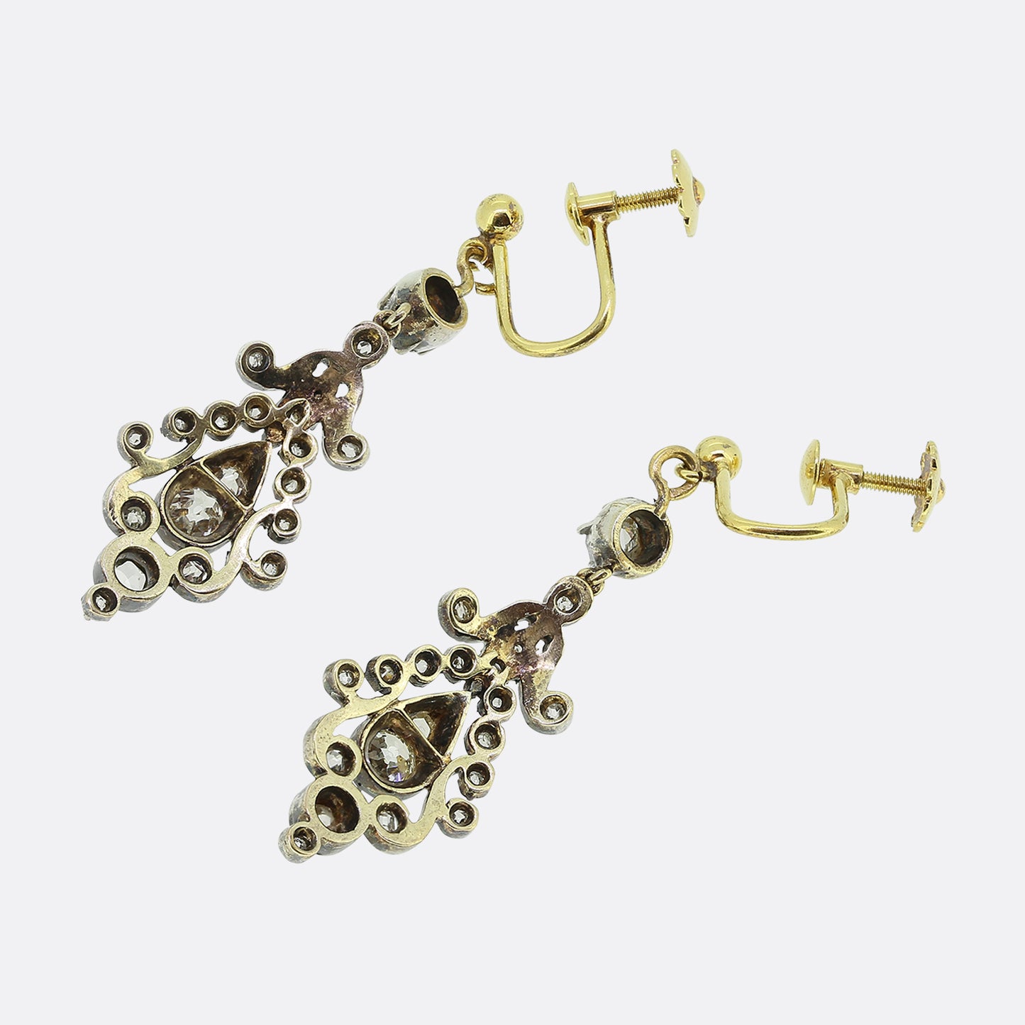 Victorian Diamond Drop Earring