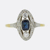 Art Deco Sapphire and Diamond Ring