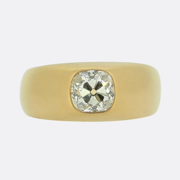Antique 1.40 Carat Old Cushion Cut Diamond Ring The Vintage Jeweller