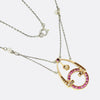 Art Deco Ruby Pearl and Diamond Necklace