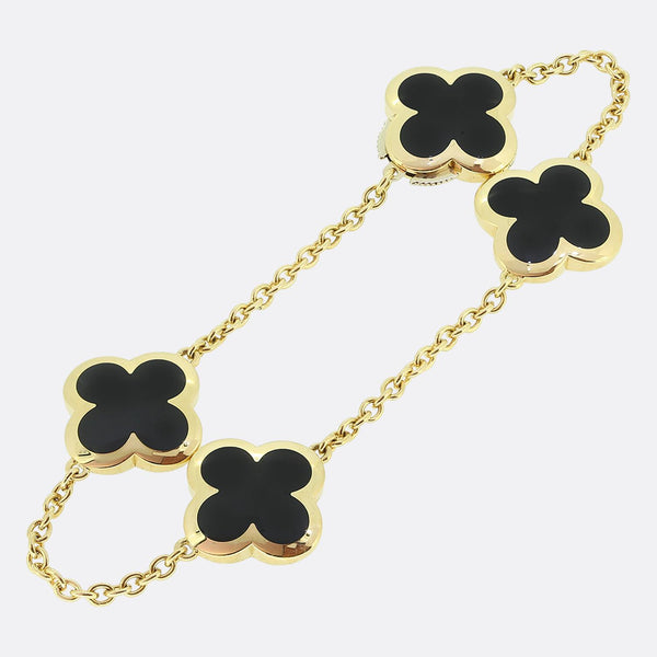 Van Cleef & Arpels Pure Alhambra Onyx Bracelet