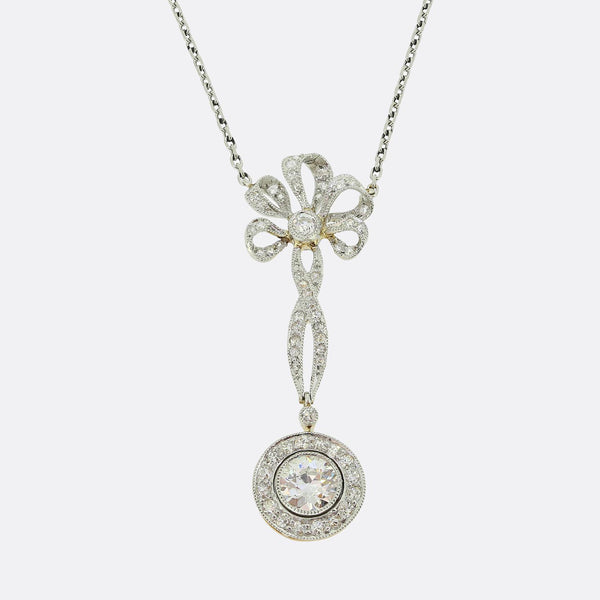 Art Deco Diamond Drop Necklace