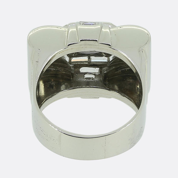 Mid-Century 2.20 Carat Emerald Cut Diamond Ring