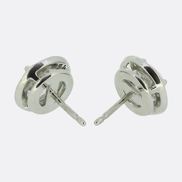 Boodles 3.02 Carat Diamond Cluster Stud Earrings