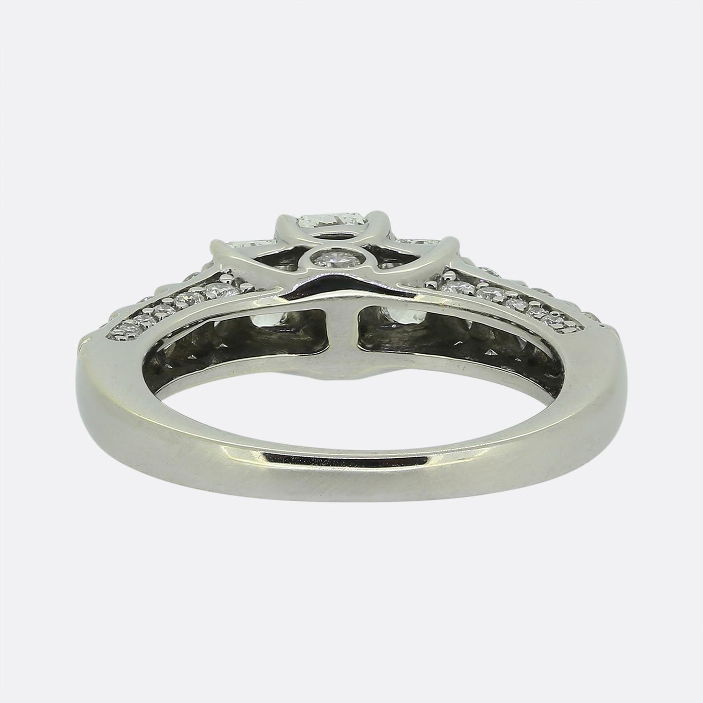 1.70 Carat Radiant Cut Diamond Engagement Ring