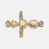 0.90 Carat Natural Pink and Yellow Diamond Cross Pendant