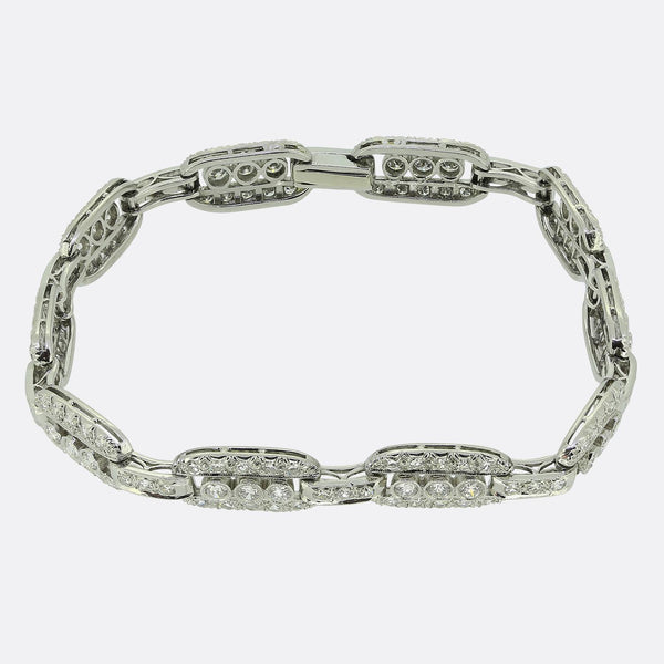 Art Deco 1.60 Carat Diamond Bracelet