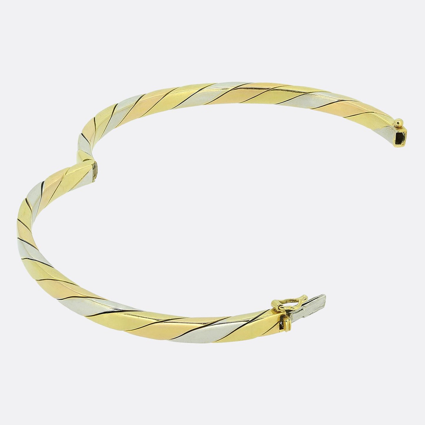 Vintage Three-Tone Gold Bangle