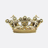 Victorian Old Cut Diamond and Enamel Crown Brooch