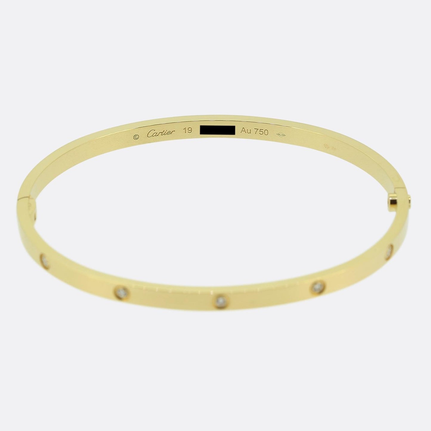Cartier 10 Diamond Small LOVE Bangle Size 19