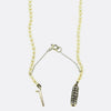 Antique Natural Pearl Necklace and Rose Cut Diamond Clasp