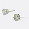 Vintage 3.10 Carat Old Cut Diamond Stud Earrings