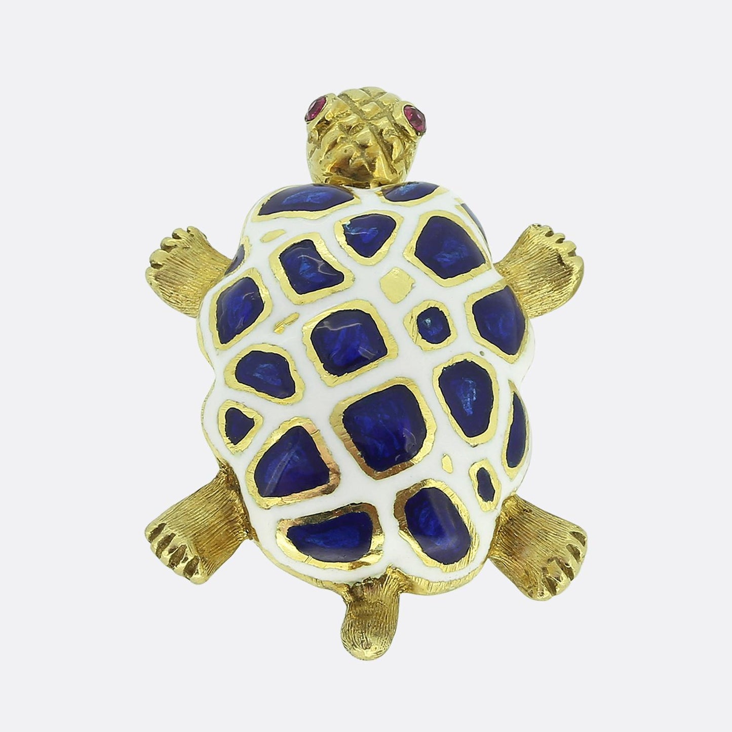 Tiffany & Co. Ruby and Enamel Tortoise Brooch