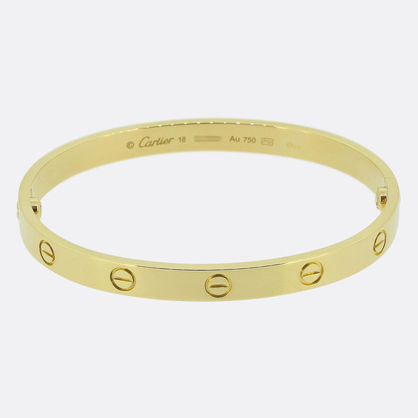 Cartier Classic Model Love Bangle Size 18