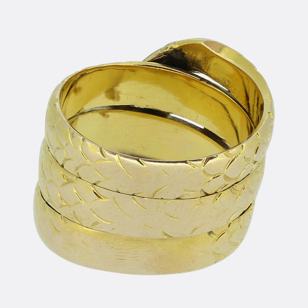 Victorian Diamond Snake Ring