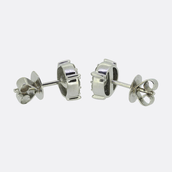 0.80 Carat Diamond Cluster Earrings