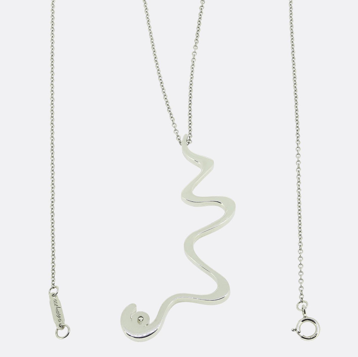 Tiffany & Co. Frank Gehry Diamond Pendant Necklace