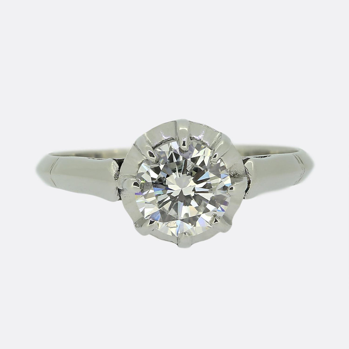 Vintage 0.92 Carat Diamond Solitaire Ring