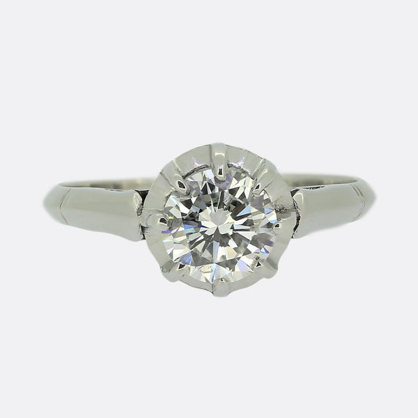Vintage 0.92 Carat Diamond Solitaire Ring