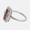 Art Deco Two-Stone Ruby and Diamond Ring