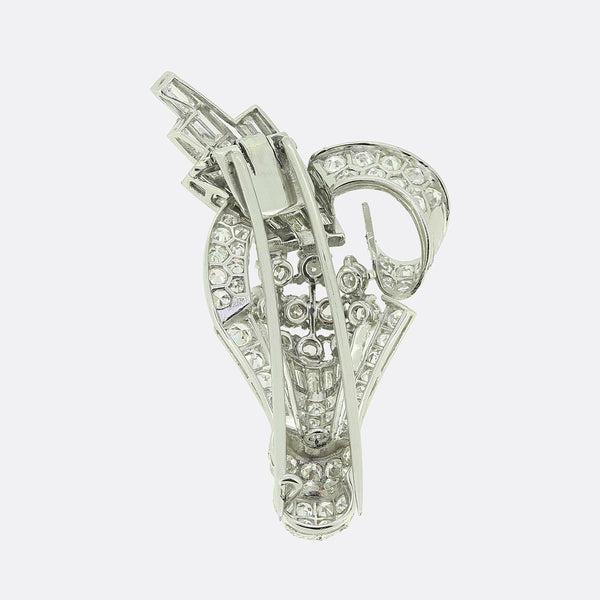 Art Deco Diamond Spray Brooch