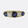 Antique Sapphire and Diamond Five Stone Ring