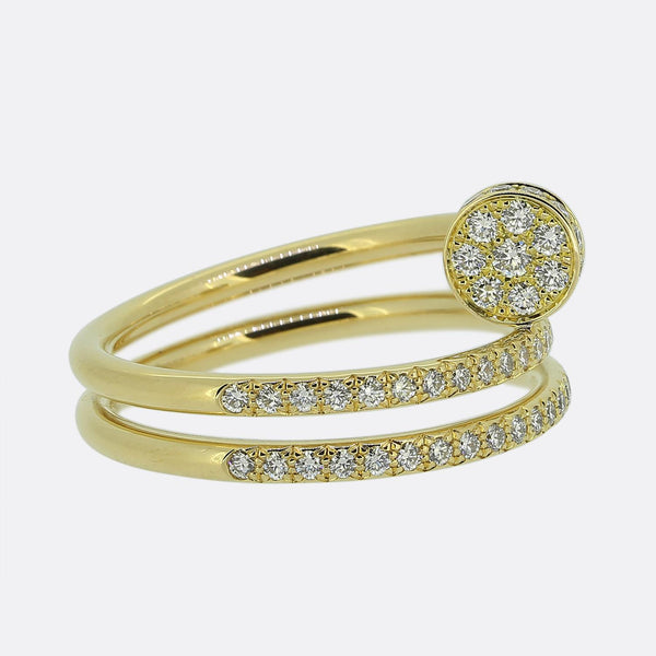 Cartier Juste un Clou Double Semi-Pavé Diamond Ring Size M (53)