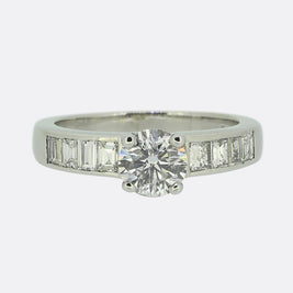 0.74 Carat Diamond Solitaire Engagement Ring