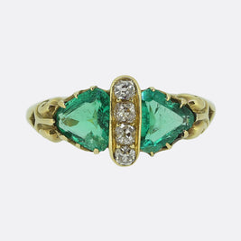 Victorian Emerald and Diamond Ring